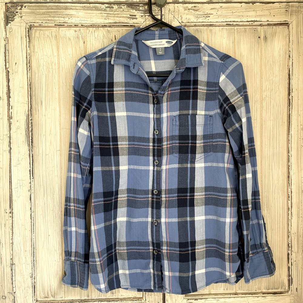 Blue Old Navy button down 100% cotton small